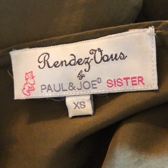 Rendez-Vous by Paul & Joe Sister Olive green Sleeveless Pearl Button Down S/XS - Picture 10 of 10
